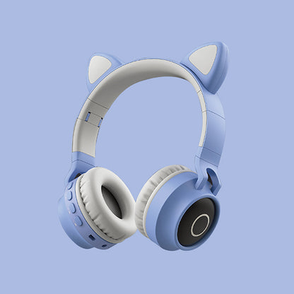 LED Light Cat Ear Headphones Wireless Bluetooth 5.0