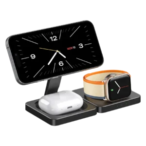 HOTTU SL12 – 3 in 1 Foldable Wireless Charging Station for iPhone, Apple Watch & AirPods